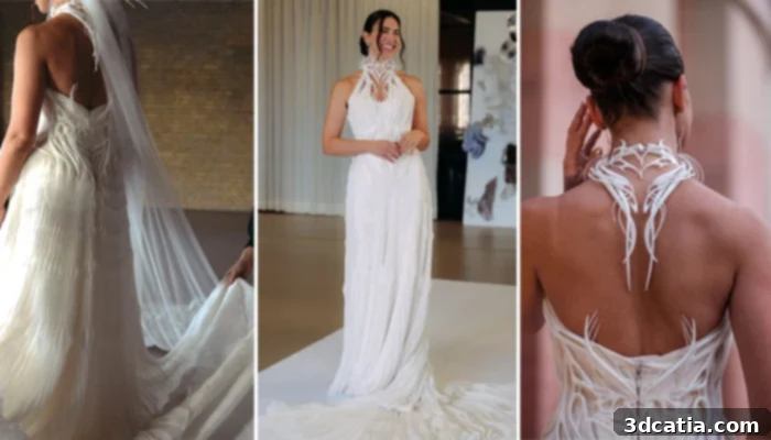 3D printed wedding dress combining technology and tradition