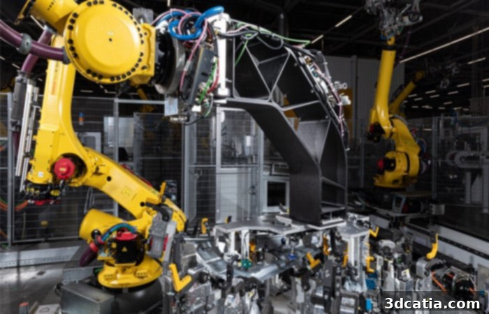 3D-printed gripper at BMW's Regensburg plant exemplifies advanced manufacturing for automotive parts.