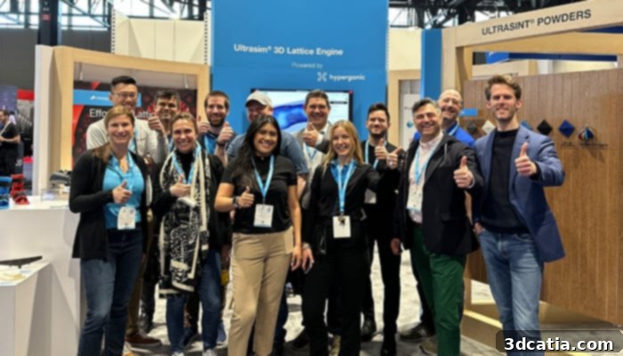 The BASF team ready to engage with visitors and showcase their additive manufacturing solutions at RAPID + TCT