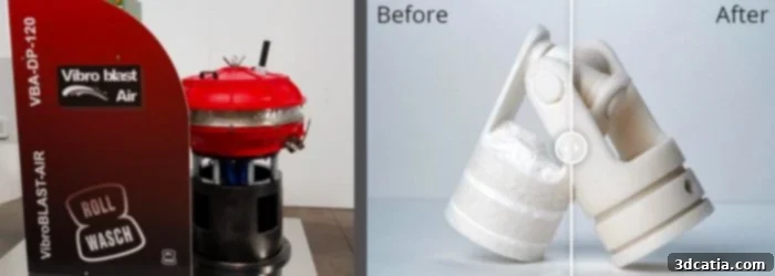 Spengler Vibroblast Air machine for plastic 3D prints
