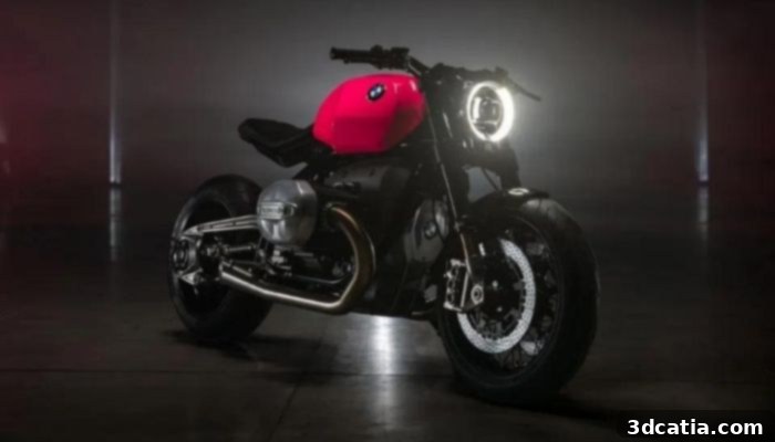 BMW R20 concept bike with 3D printed aluminum component