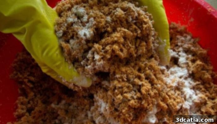 Mycelium prepared for use in 3D printing technology