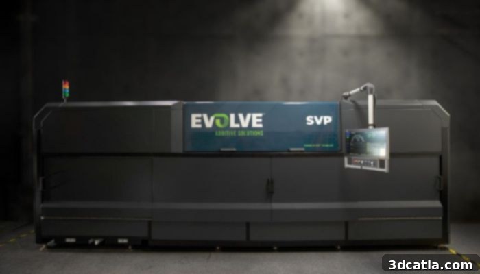 Evolve's SVP™ (Scaled Volume Production) 3D printer, a sheet lamination process.