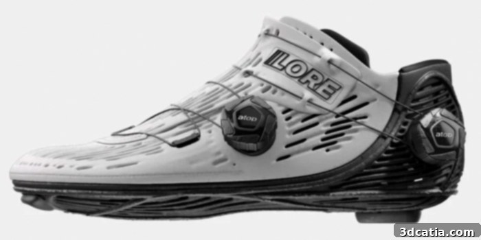A 3D printed cycling shoe from Lore