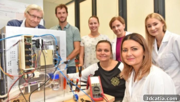 Dr. Dorota Bociaga and her team from Łódż University of Technology working on the 3D printed bionic urethra project.