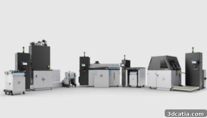 HP Metal Jet S100 3D printer and metal parts