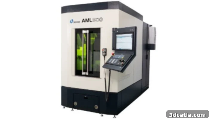 Makino AML 500 processing machine, demonstrating EHLA3D technology with a rapid feed rate of 30 meters per minute.