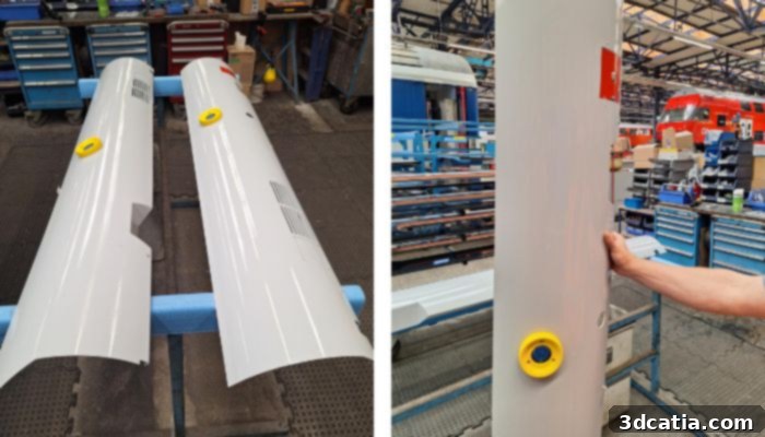 Parts made by TIGER Coatings using flame-retardant materials for rail applications