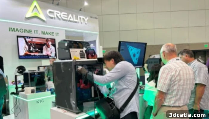 Creality K2 Plus multicolor 3D printer showcased at RAPID + TCT 2024