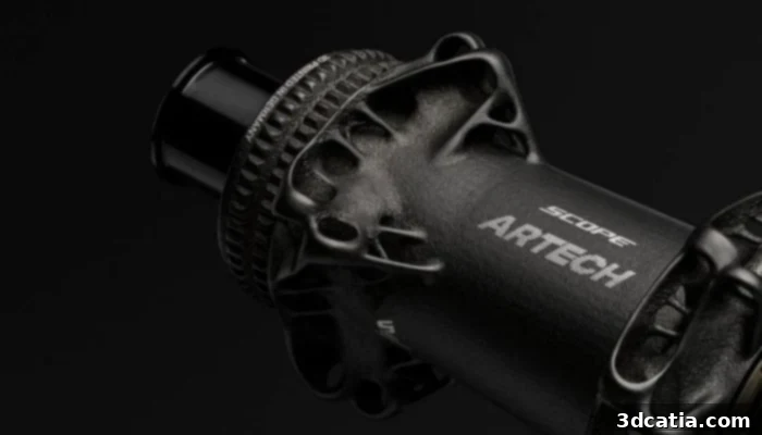 3D printed bicycle hub by Scope Cycles