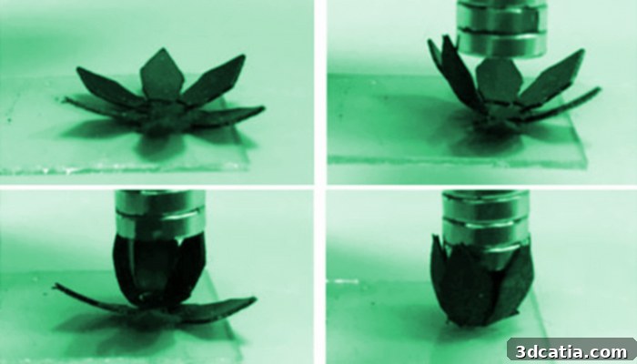 Magnetoactive polymer actuators for 4D printing