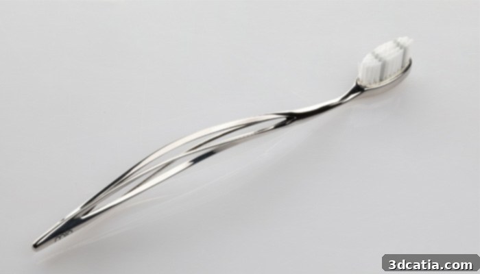 3D printed titanium toothbrush customization