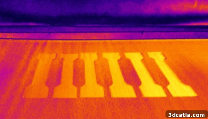 The STROM printer's intelligent temperature control system with an integrated IR camera ensures optimal printing conditions for high-performance polymers.