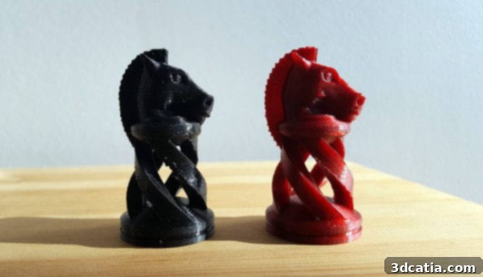 UP Mini 2 - Spiral Chess Piece in PLA