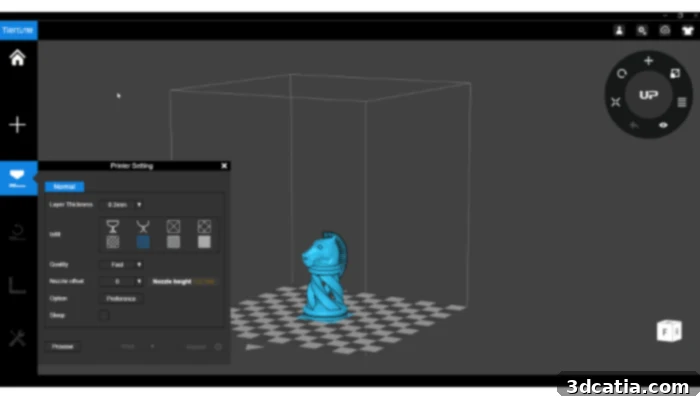 UP Mini 2 Test - UPStudio Software Interface