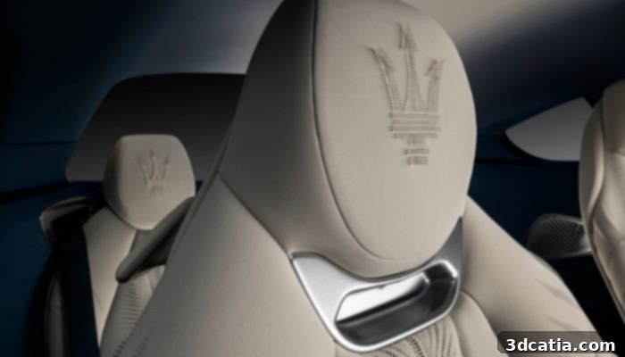 3D printed customized fabric for Maserati car interior