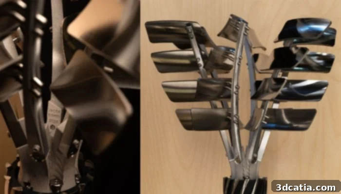 Yale University ceremonial mace showing the intricate 3D-printed metal component, combining traditional materials like wood and brass with modern additive manufacturing.