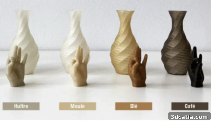 Filaments co-produced for FDM printing