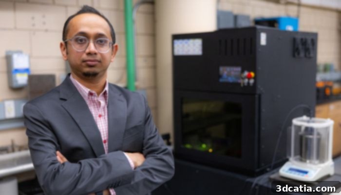 Sougata Roy, leader of the DREAM-TEAM, stands in a lab setting.