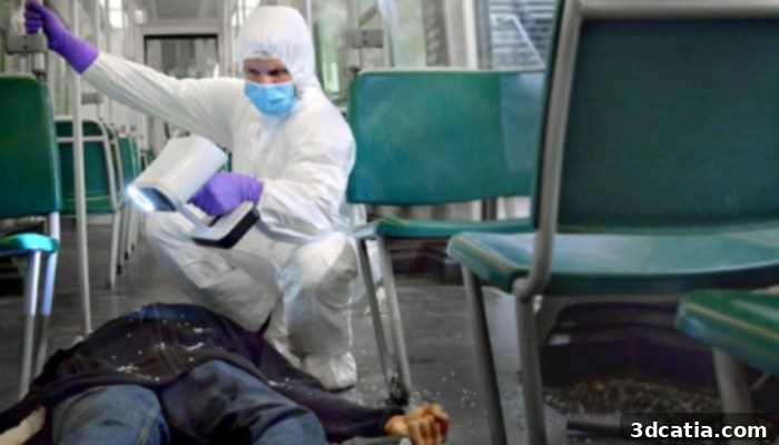 3D scanners are used in forensic science at crime scenes