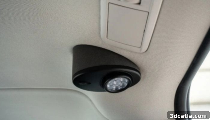 3D printed housing for a lamp on the roof of a police vehicle