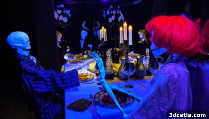 Ghost Train set featuring 3D printed candelabras