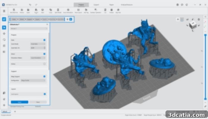 ChituAction in CHITUBOX Pro V2.0 for automated model preparation
