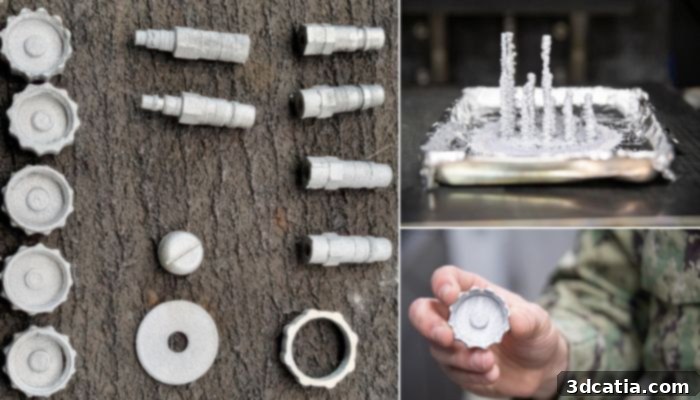 USS San Diego 3D printed aluminum parts