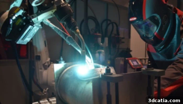 Image showing a sample qualification being carried out using Fronius CMT Additive Pro technology.