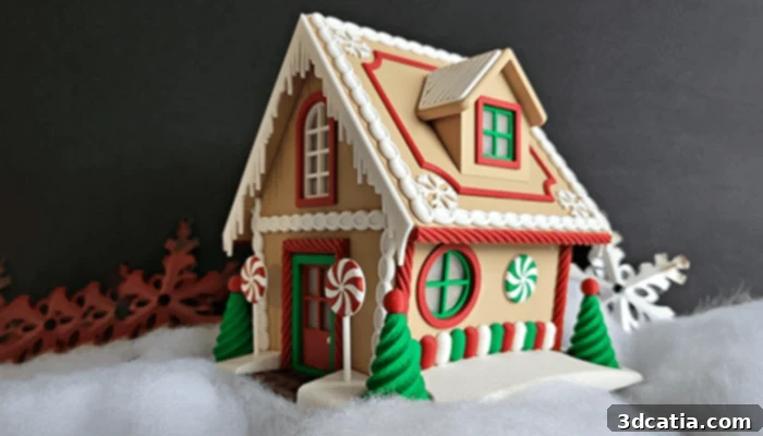 3D Printed Gingerbread House