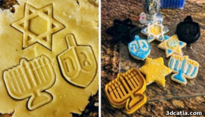3D Printed Hanukkah Cookie Cutters