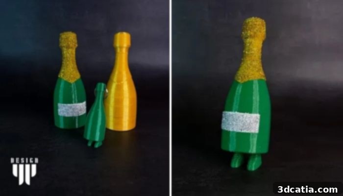 3D Printed Champagne With Legs