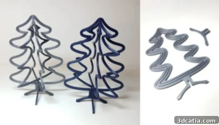 3D Printed Spinning Christmas Trees