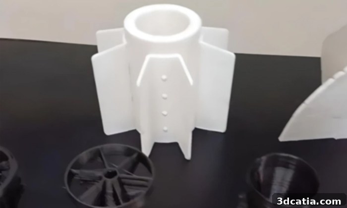 Example of 3D printed military parts for training and development at Acapomil, Chilean Army