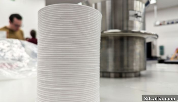 A finished ceramic part made using additive manufacturing, highlighting Lucideon's expertise in ceramic 3D printing.