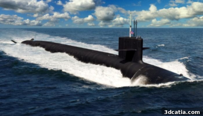 Artist's rendition of a Columbia-class ballistic submarine