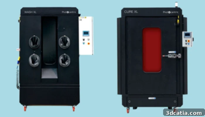Photocentric Wash XL and Cure XL for large-format resin 3D print post-processing