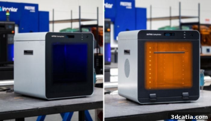 Zortrax Cleaning Station (left) and Curing Station (right) for resin 3D prints