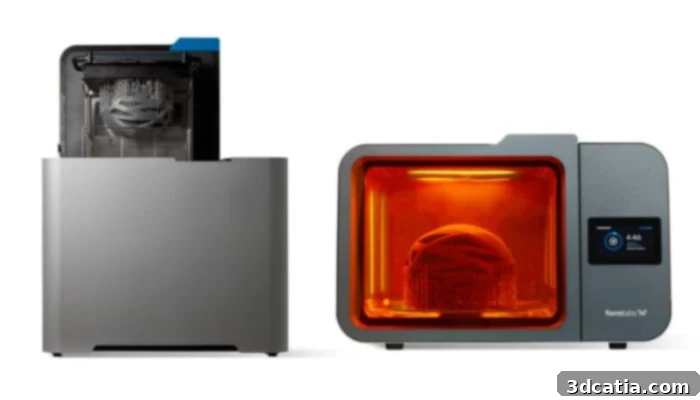 Formlabs Wash L (left) and Cure L (right) for automated resin 3D print post-processing