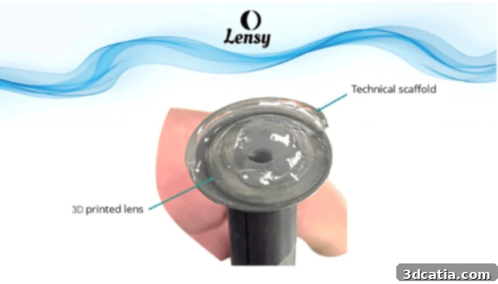 Lensy Medical 3D printed contact lens