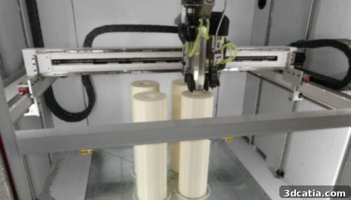 Firehawk Aerospace's advanced 3D printer for manufacturing solid rocket propellant with precision.