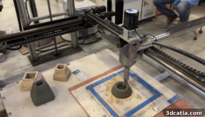 Samples of UNM's bendable, 3D-printed concrete demonstrate its flexibility.
