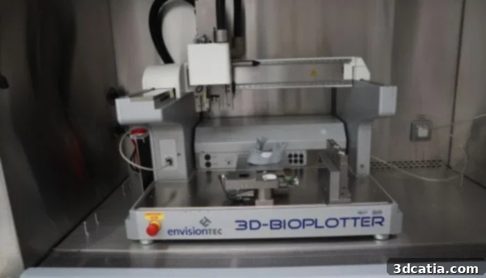 The University of Queensland’s 3D-Bioplotter used for printing custom bone scaffolds.
