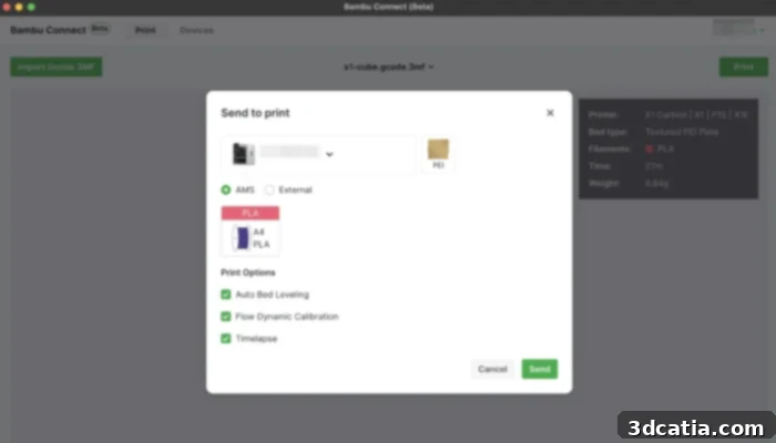 Bambu Lab Connect interface