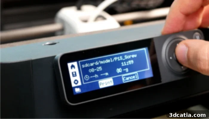 P1S control screen with developer mode option