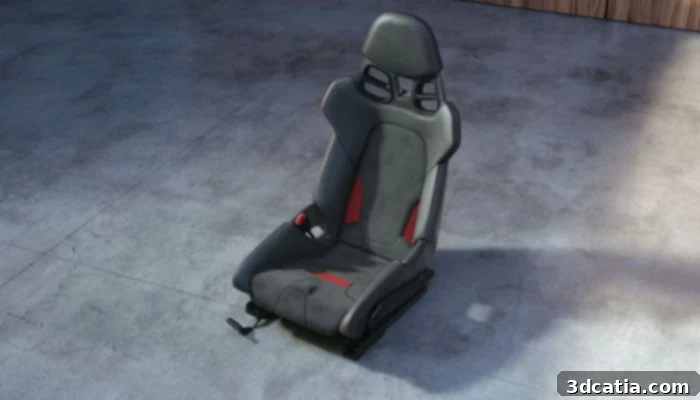 Porsche 3D Printed Bodyform Full Bucket Seat
