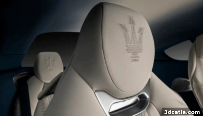 Maserati GranTurismo Fuoriserie One Off Luce interior with 3D printed headrests