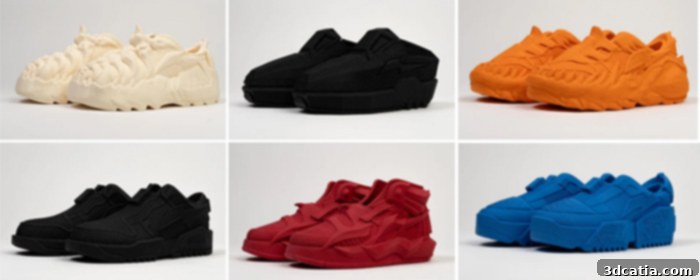 RTFKT x Zellerfeld 3D printed shoes from the MNLTH X Blade Drop collection