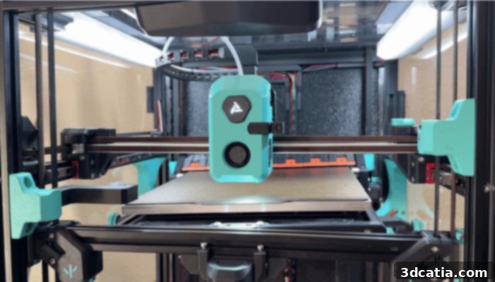 The Vertigo MK1 3D printer featuring a high-temperature heated build plate and print chamber for advanced materials.