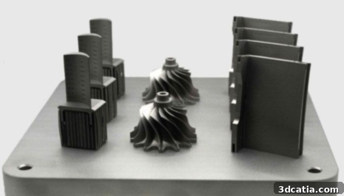 Example of a 3D printed nickel superalloy part